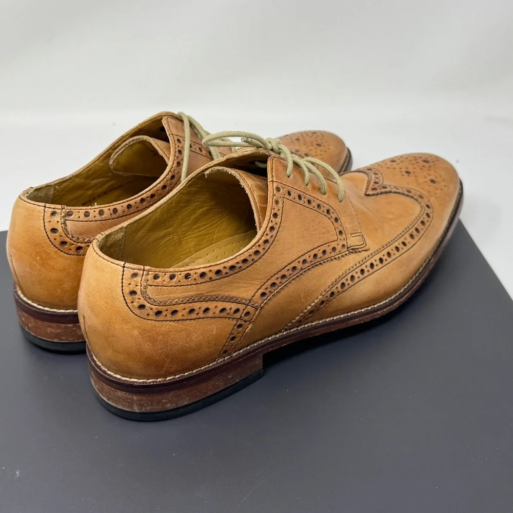 Cole Haan Wingtip Giraldo Derby Brogue Shoe British 9 Leather nike air c09303